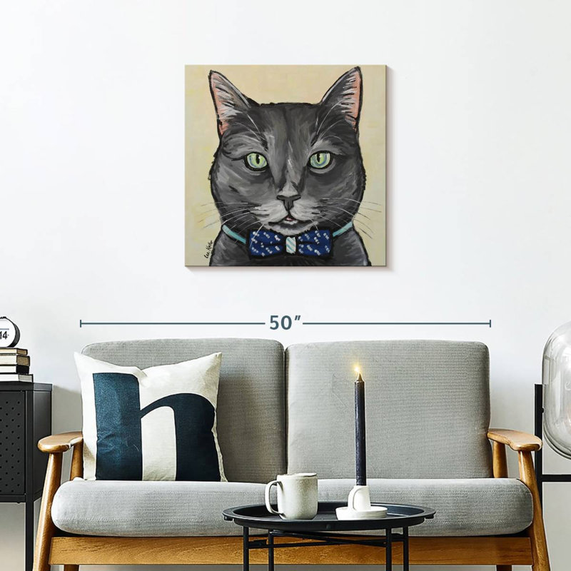 Chat brun Brampt fumé gris tigré, H 24 po x l 24 po