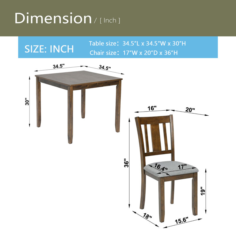 Ensemble de table de salle à manger 4 pièces Elegant Elegant