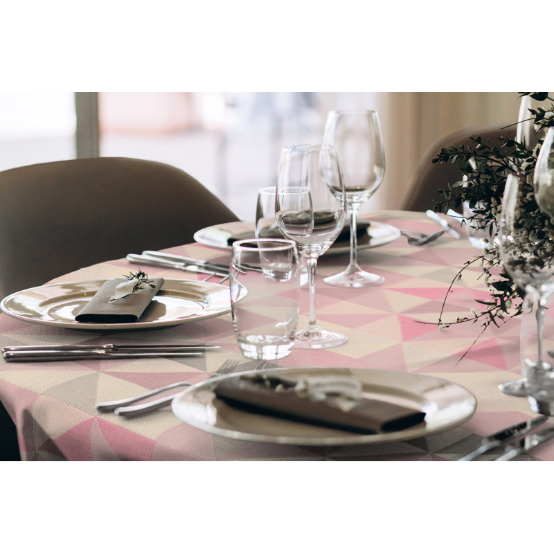Cranford Tablecloth, Pink, 145cm W x 190cm L