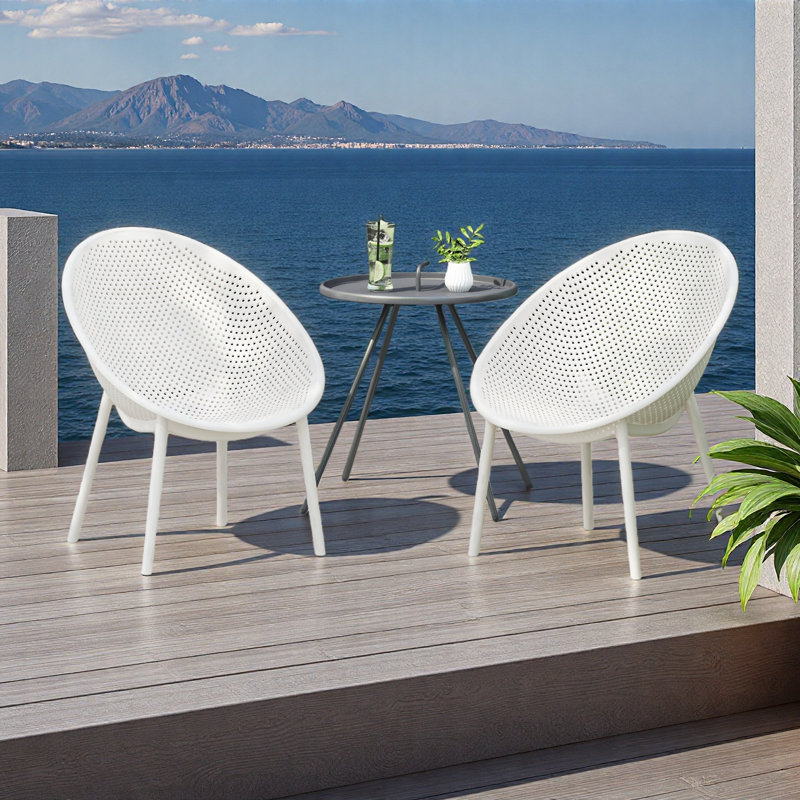 Chaise d'appoint (ensemble de 2), Blanc