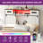 Farmhouse Platform Storage Bed with Bookcase Headboard and LED Lights-1265470657-1265276080