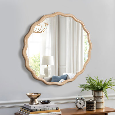 Décoration murale miroir de meuble-lavabo en bois massif 36 po x 36 po