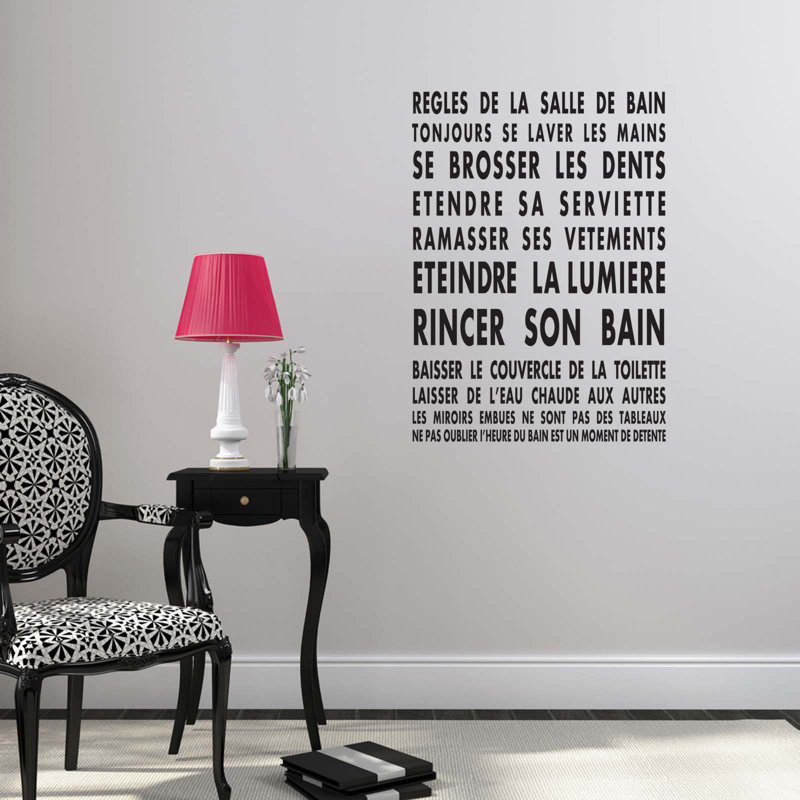 Text & Numbers Wall Decal