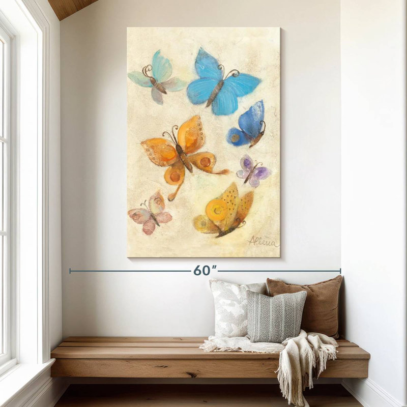 Brampt volant des papillons, H 51 po x l 34 po