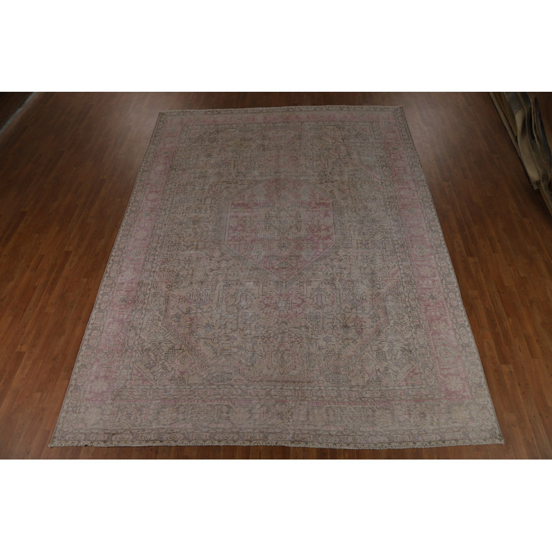 Tapis traditionnel en laine à motif géométrique 10 x 13