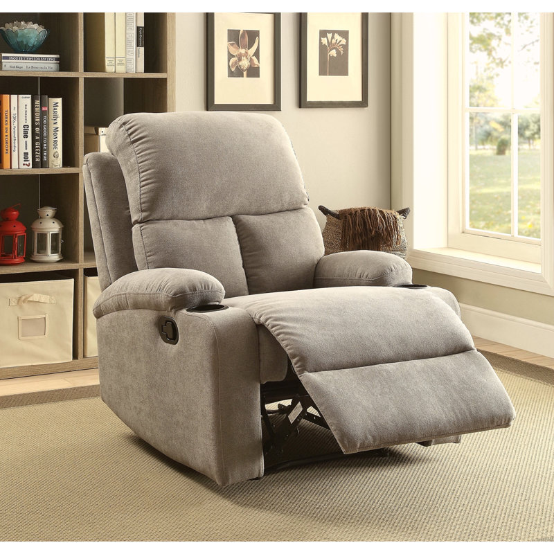 Fauteuil inclinable avec porte-gobelet, Gris