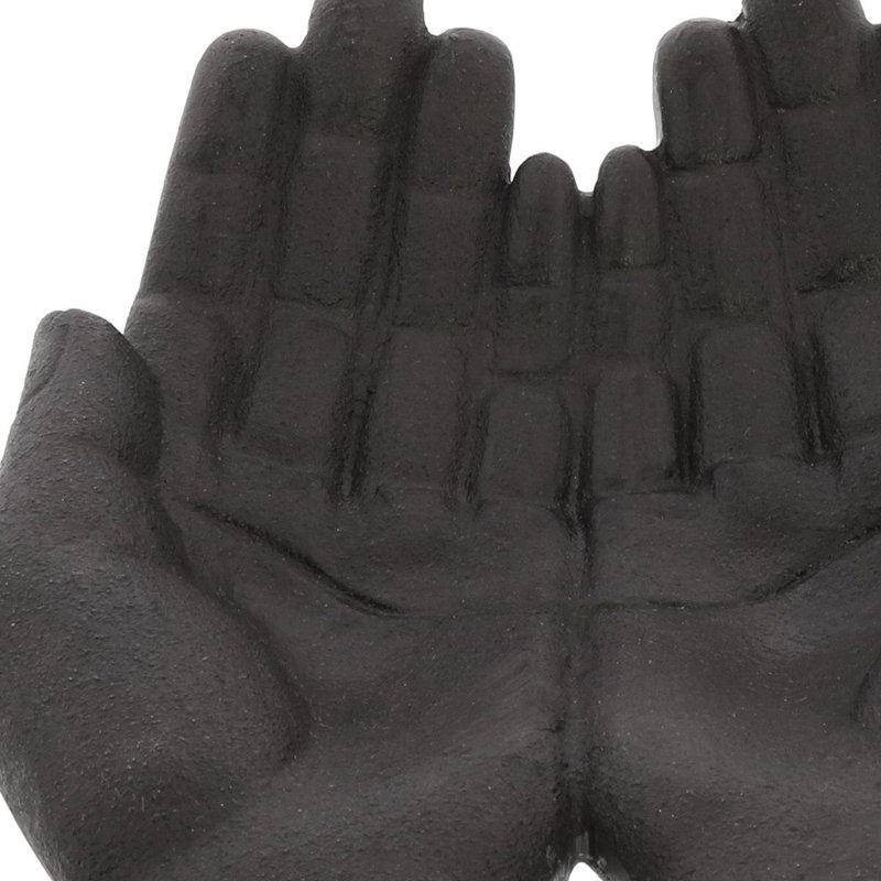Cast Iron Two Hands Sculpture