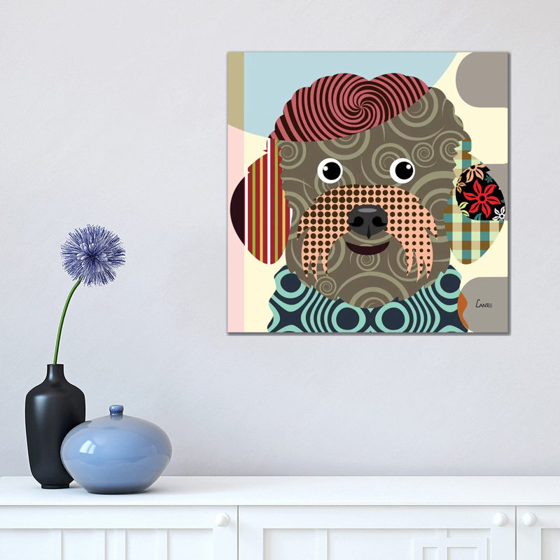 Bichon Frise by Lanre Studio - Wrapped Canvas Print, 45.72 cm H x 45.72 cm W