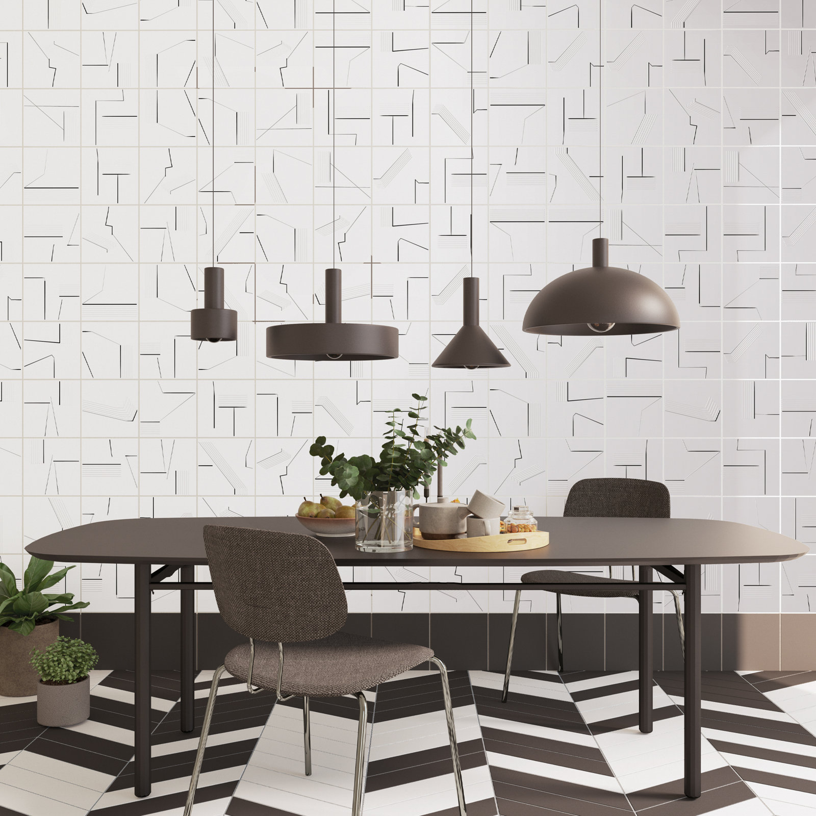 Kenzo 8" x 8" Porcelain Patterned Wall & Floor Tile, Dec 08