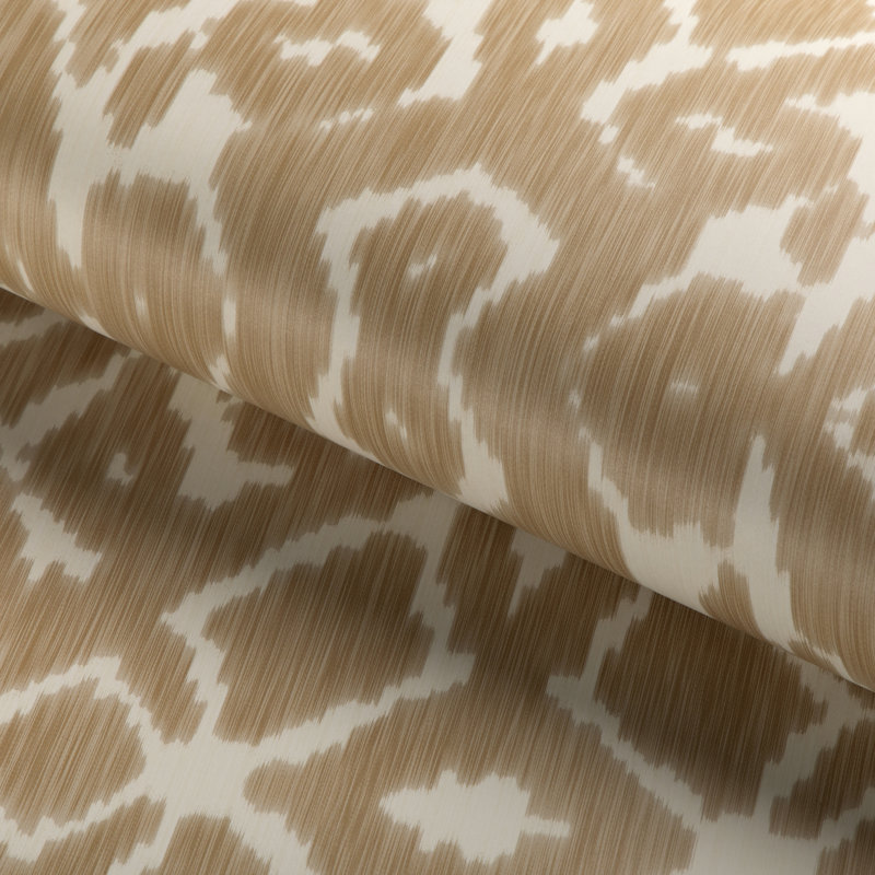 Clare Toponas Ikat Wood Pulp Blend Pretrimmed Roll, Sand