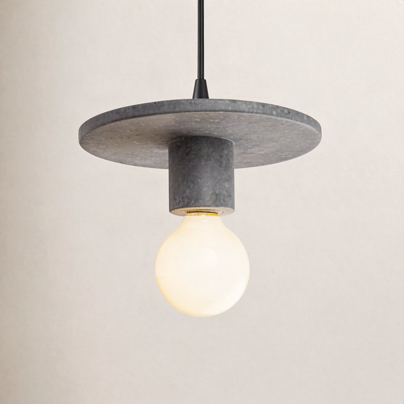 Leni 1 - Light Single Pendant, Concrete, Matte Black
