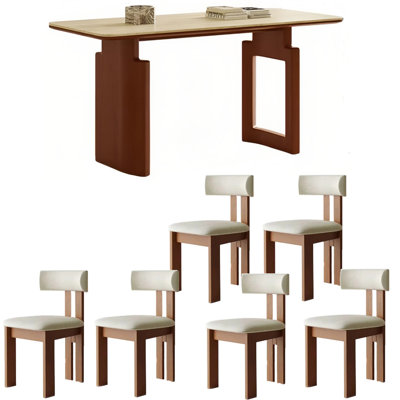 Table de salle à manger rectangulaire rétro