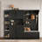 Multifunctional Left-Right Combination Hall Cabinet (Can Be Used Separately) With Storage And 4 Hooks, Storage Cabinet/ Hall Tree 2 In 1 For Living Room, Kitchen And Hallway-697850234