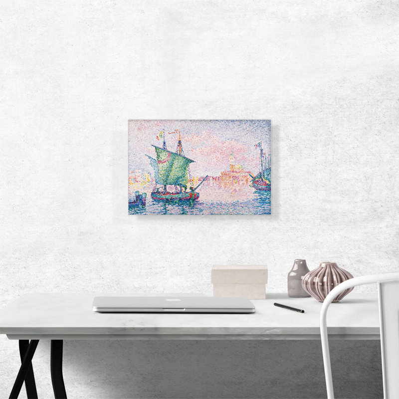 «Venice The Pink Cloud 1909» par Paul Signac, reproduction d'art sur toile tendue, H 12 po x l 18 po x P 0,75 po