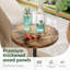 Petite table d'appoint ronde, table de boissons, table de bout pour le salon, table basse pour la chambre à coucher, brun rustique Trend