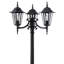 Lanterne extérieure sur poteau en alliage d'aluminium à 3 lumières, 83,16 po H, avec abat-jour en verre, culot E26 noir, pour jardin et allée.