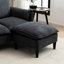 Moderne pour le salon avec rangement et tissu gris exaltant en forme de L 3-506055901