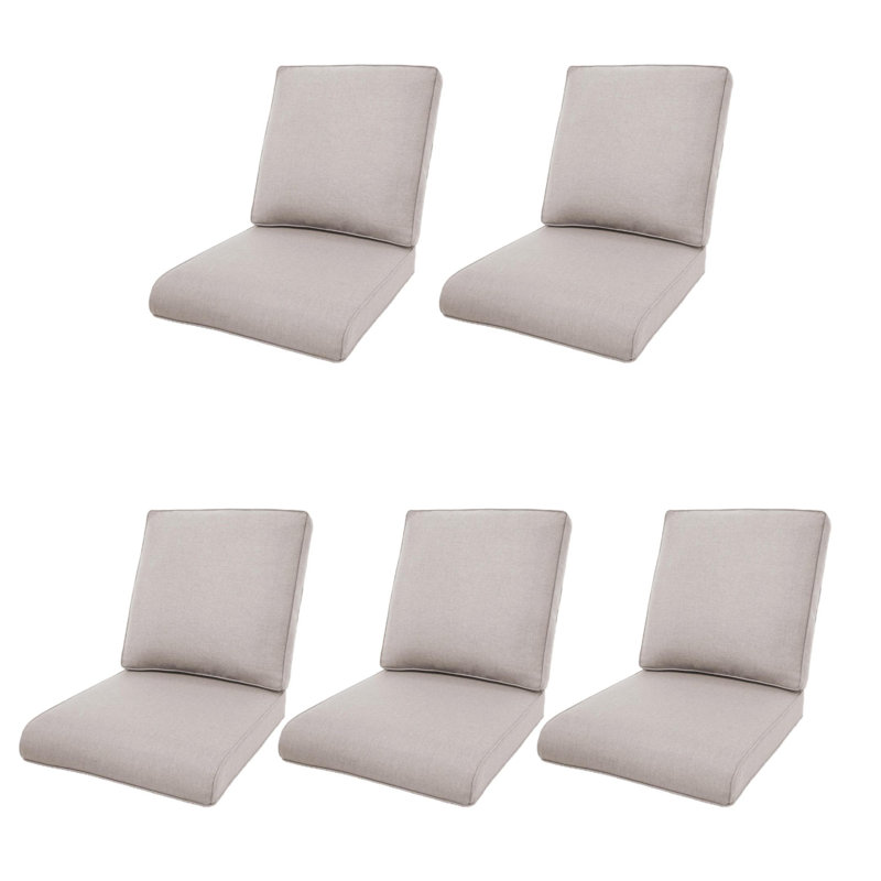 Allo Pillow And Cushion Set Deep Seat Indoor/Outdoor Water-Resistant- 25" X 22" X 4", Beige, 5