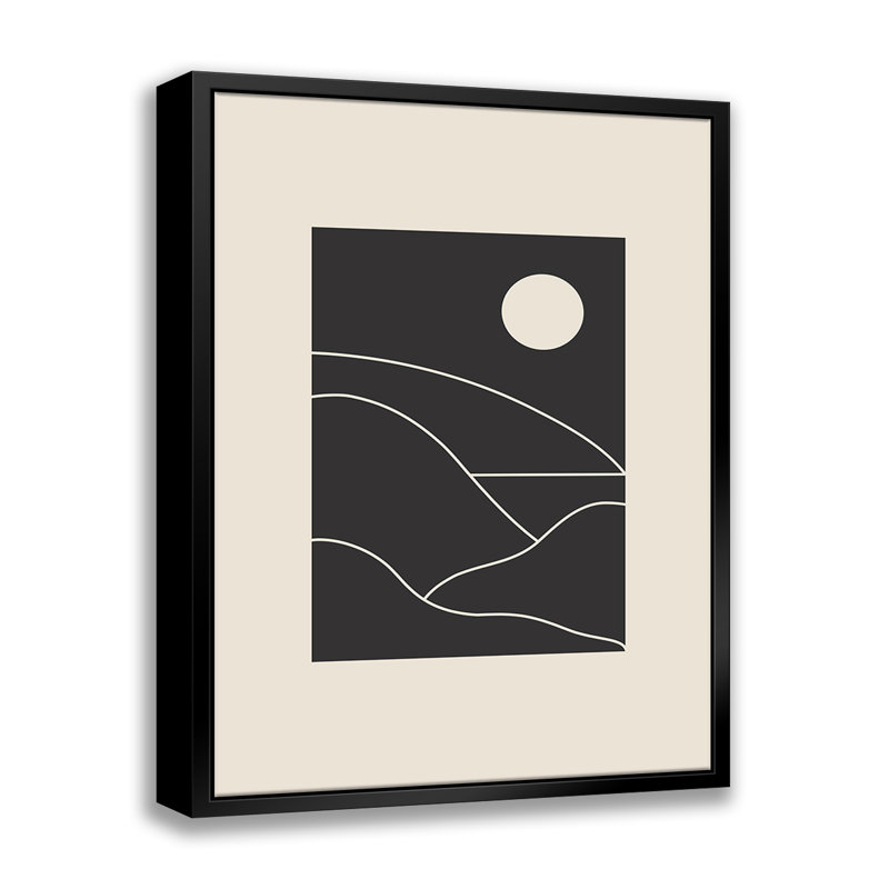 Black Minimal Mountains # 1 par Stanley Print House - on, L 11 po x H 14 po