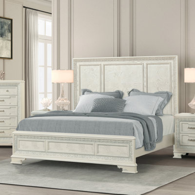Mickinley Panel Bed With Wood Headboard