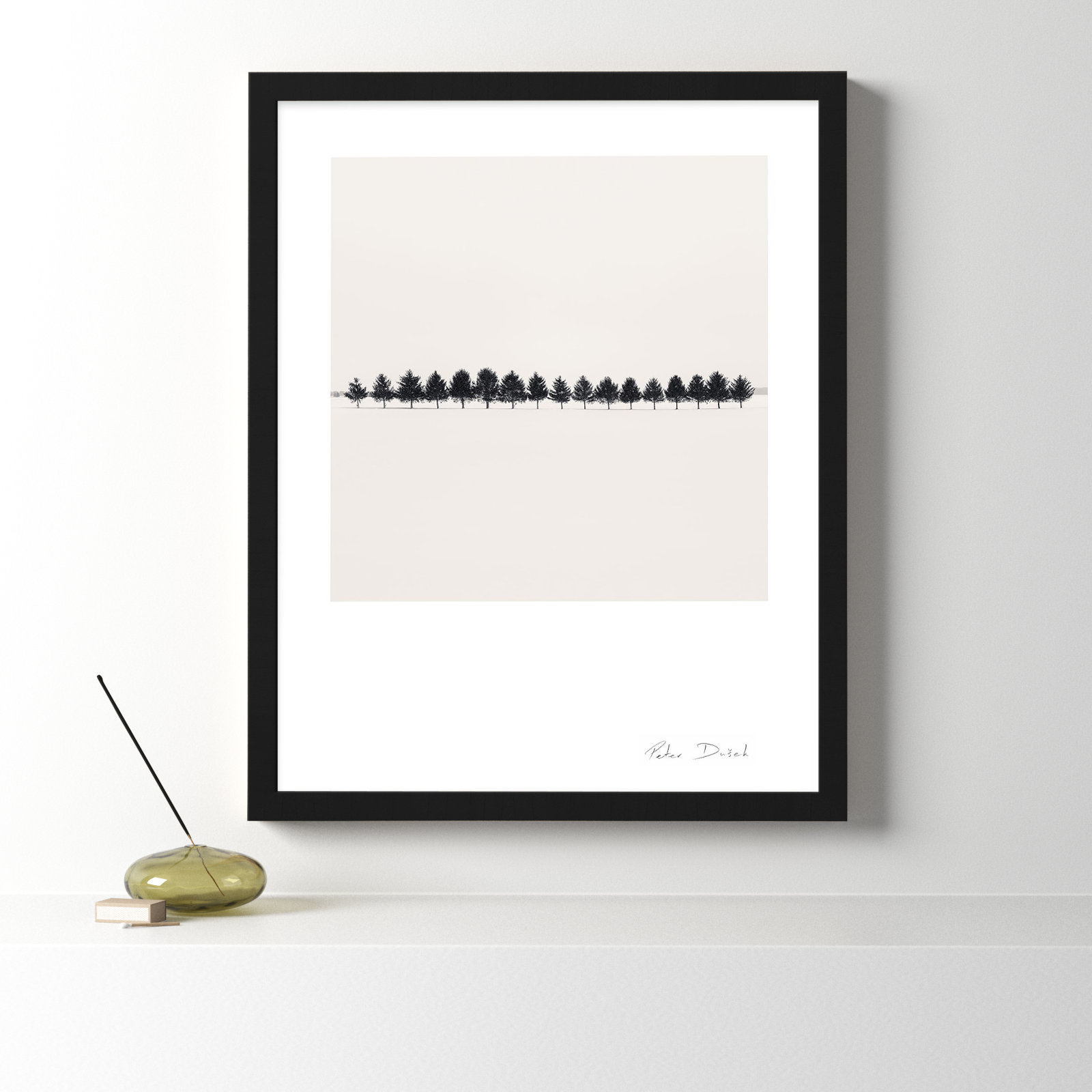 Seventeen Trees by Peter Dušek, Black, 20" H x 16" W x 1.25" D