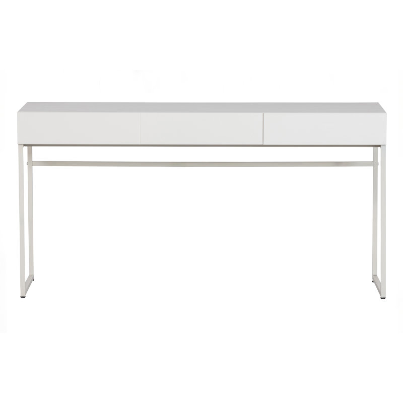 Bianchina Solid Wood Top Metal Base Writing Desk