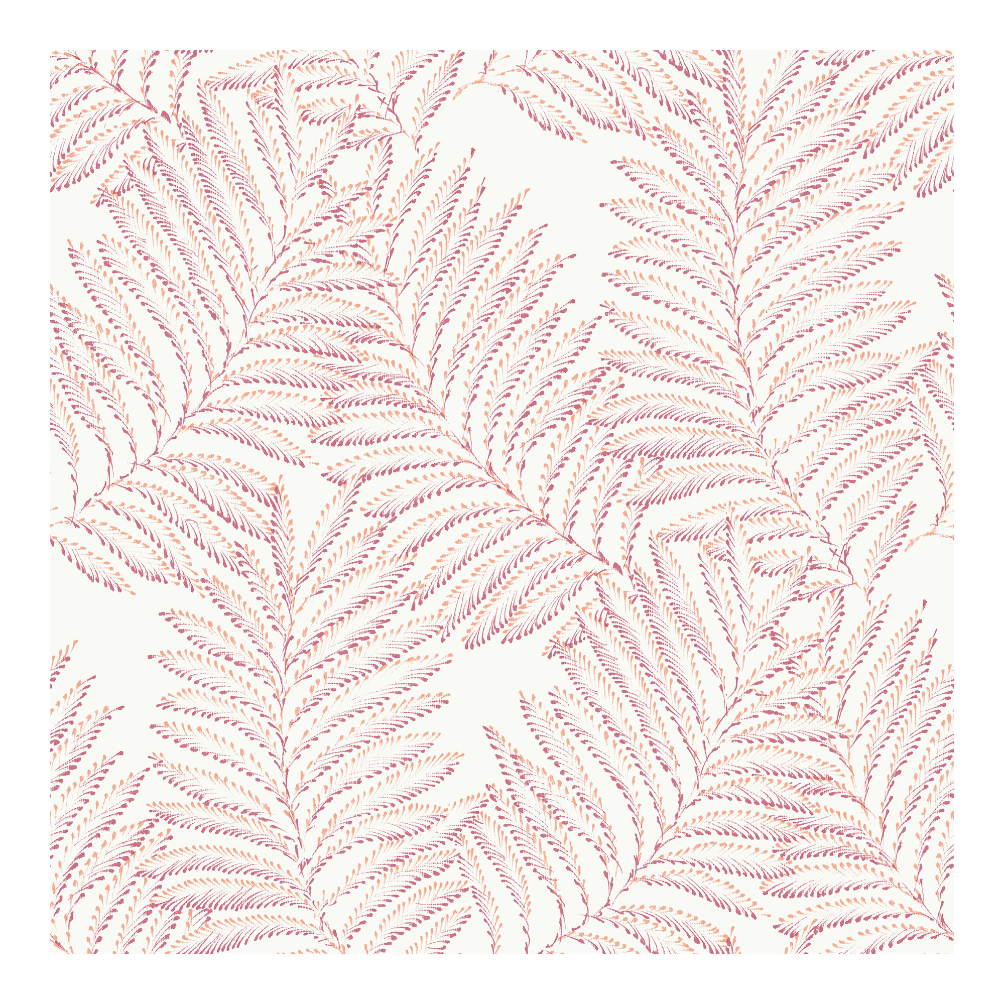 Palmina Modern Floral Wallpaper, Pink/Orange 