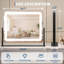 Miroir de maquillage éclairé pour meuble-lavabo de table, éclairage à DEL à intensité variable 3 couleurs, commande à écran tactile, rotatif à 360 °, base antidérapante pour chambre à coucher et coiffeuse-133386491