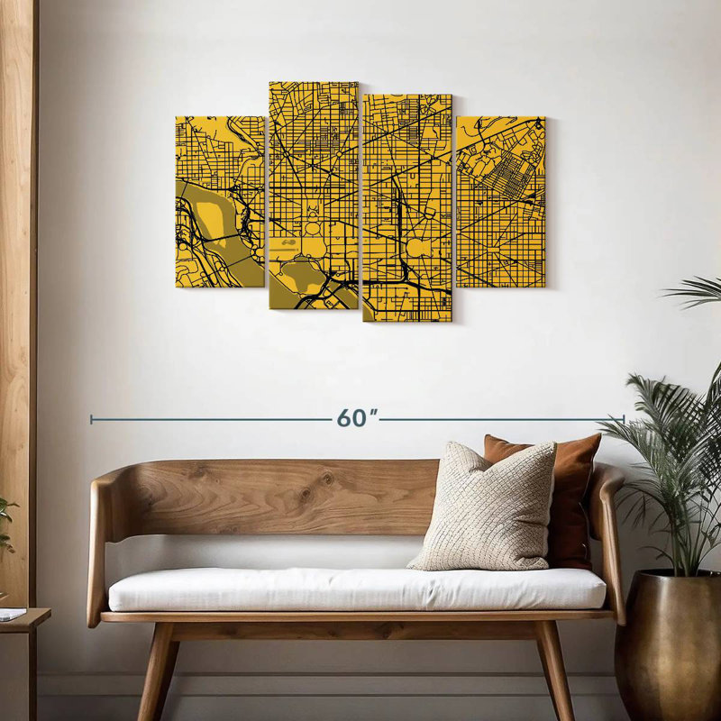 Carte de la route urbaine Aliaz Washington, H 27 po x l 43 po