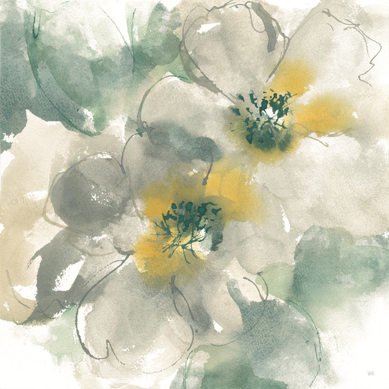 Silver Quince I On White by Chris Paschke - Wrapped Canvas Painting, 30cm H x 30cm W