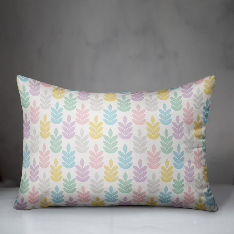 Housse et insert de coussin rectangulaire pastel