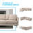 107" L-Shaped Sectional Sofa with Memory Foam & Linen-1179643066