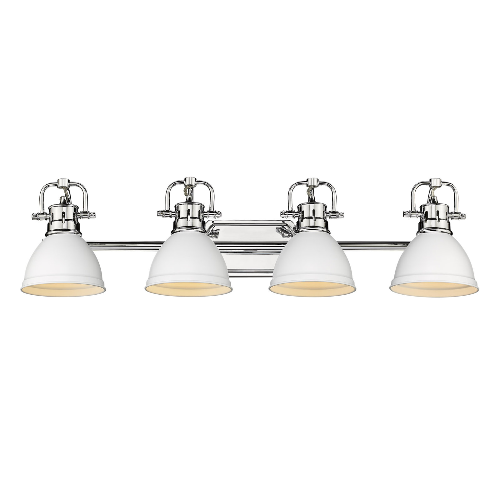 Calico 4 Light Dimmable Vanity Light, Matte White, Chrome