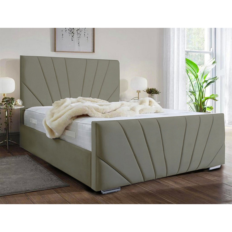 Ebenezer Upholstered Bed Frame, Single (3'), Asphalt