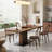 Brown Rectangular Solid wood Dining Table For Dining Room/Kitchen-1263572442