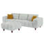 Canapé-lit modulaire convertible Marshmallow de style crème avec repose-pieds-101920499