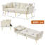  Dimmitt Modern 2-Seater Sofa Bed , 3-Stage Adjustable Backrest & Gold-Plated Metal Feet-2146663399