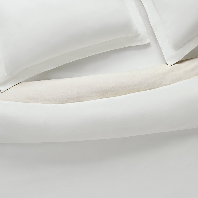 Serta Supersoft Cooling Bed Set, Reversible Duvet Set, Queen, Off White