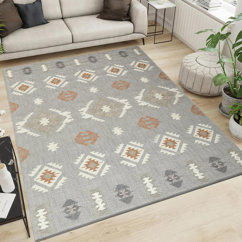 NOVA Ruby Greek Key Machine Tufted Area Rug, Runner 80 x 300 cm