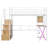 Metal Loft Bed with Built-in Work Station, Wardrobe, Storage Staircase and LED-632862071