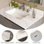 Dessus de meuble-lavabo 37 po x 22 po, dessus de meuble-lavabo en pierre frittée Carra White-1079557196-1079557198