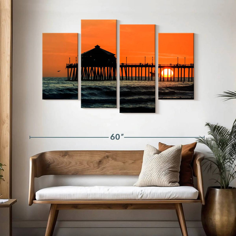 Huntington pier at dusk Aletra, 27"H x 43"W