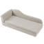 Canapé surdimensionné pour chiens de taille moyenne / grande - dossier moderne à vagues irrégulières, accoudoir simple, tissu en lin respirant de qualité supérieure, coussin doux et pieds en plastique bas - beige-1588852940