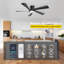 Ventilateur de plafond 52 po à profil bas avec lumières et télécommande
