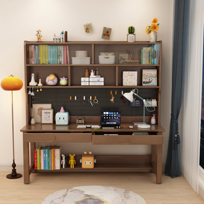 Bureau d'écriture rectangulaire pour enfants avec rehausse