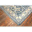 Small Size White and Blue Color Antique Geometric Indian Cotton Agra Rug