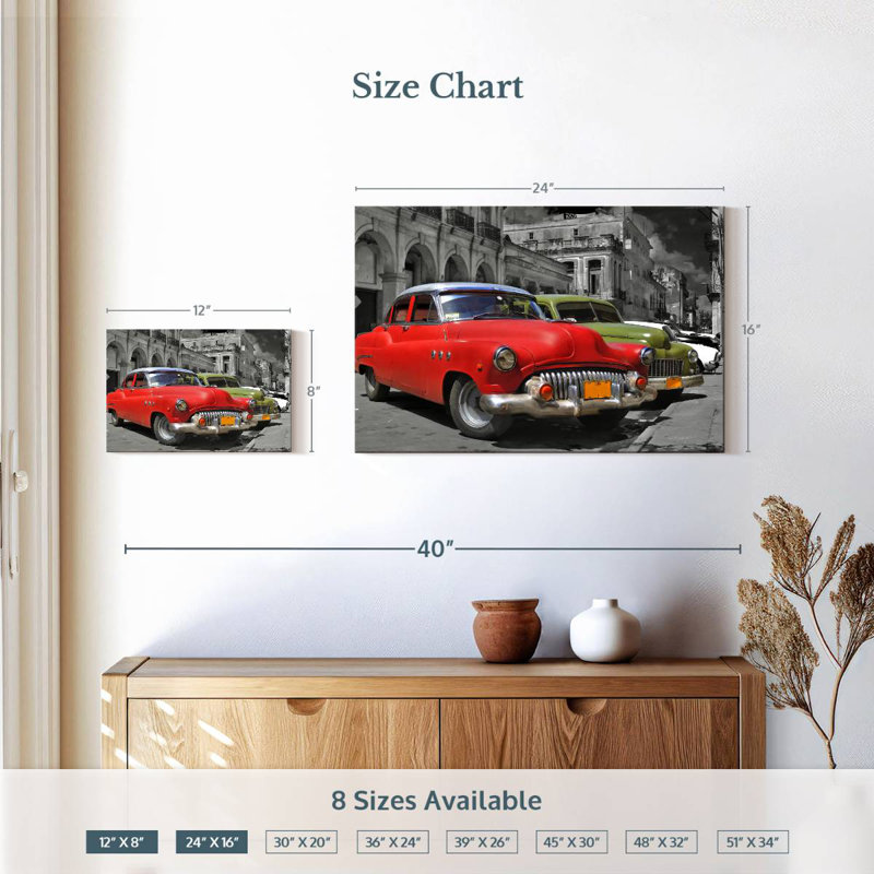 Classic Cars Pop, 16" H x 24" W