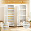 5-Tier Metal Dining Room Storage Cabinet with Adjustable Shelves
