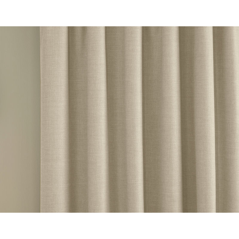Landaff Blackout Curtain Pair, 168cm Width x 229cm Drop, Cream