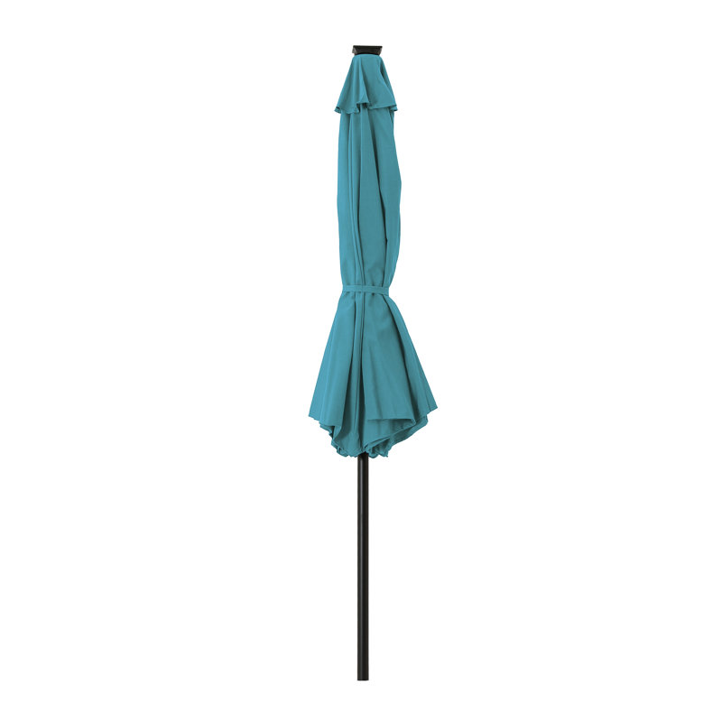 Parasol 9 pi avec lumières DEL, Bleu